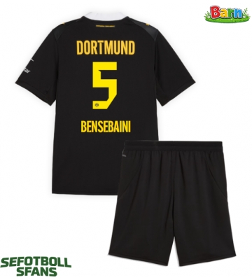 Borussia Dortmund Ramy Bensebaini #5 Bortaställ Barn 2026-27 Kortärmad (+ Korta byxor)